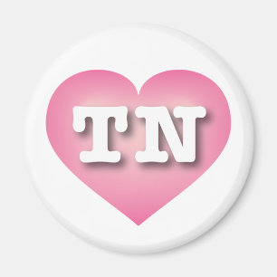 Tennessee Pink Fade Heart - Ik hou van TN Magneet