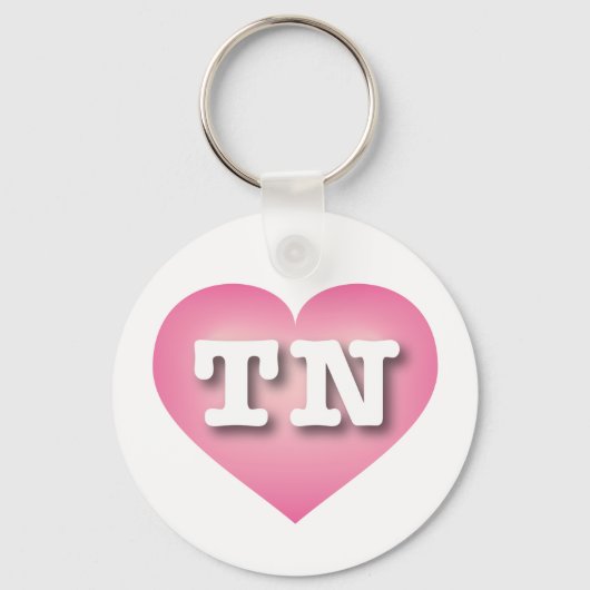Tennessee Pink Fade Heart - Ik hou van TN Sleutelhanger (Voorkant)
