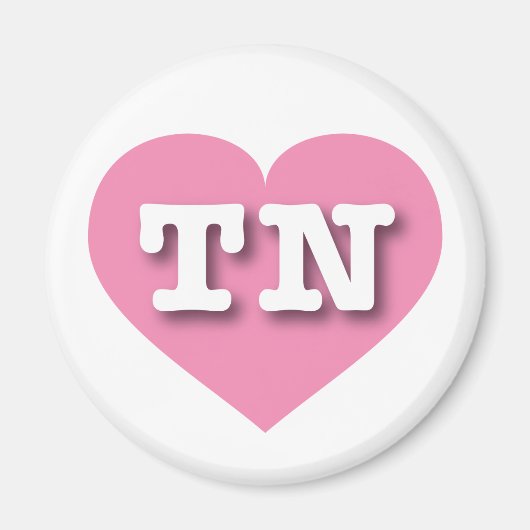 Tennessee Pink Heart - Ik hou van TN Magneet (Voorkant)