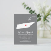 TENNESSEE-postkaart van de staat die de aankondigi Briefkaart (Staand voorkant)