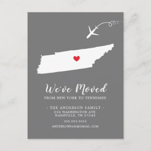 TENNESSEE-postkaart van de staat die de aankondigi Briefkaart