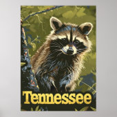 Tennessee Raccoon Poster (Voorkant)
