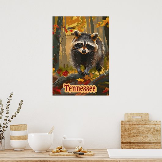 Tennessee Raccoon Poster (Keuken)