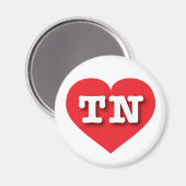 Tennessee Red Heart - Ik hou van TN Magneet (Voorkant / Achterkant)