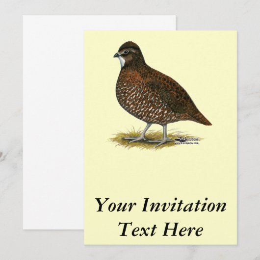 Tennessee Red Quail Kaart (Voorkant / Achterkant)