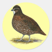 Tennessee Red Quail Ronde Sticker (Voorkant)