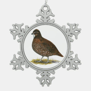 Tennessee Red Quail Tin Sneeuwvlok Ornament