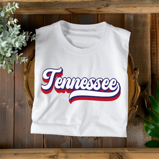 Tennessee Red White & Blue Vintage Script T-Shirt