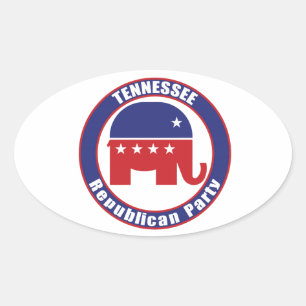 Tennessee Republikeinse Partij Ovale Sticker
