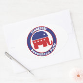 Tennessee Republikeinse Partij Ovale Sticker (Envelop)