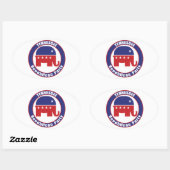 Tennessee Republikeinse Partij Ovale Sticker (Vel)