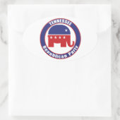 Tennessee Republikeinse Partij Ovale Sticker (Tas)