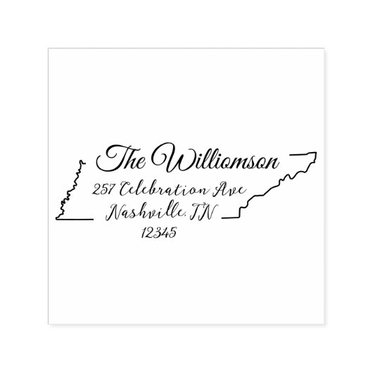 Tennessee Return Address Stamp Self-Inking Zelfinktende Stempel (Design)