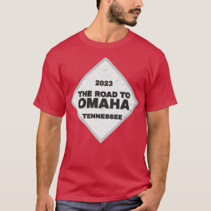 Tennessee Road naar Omaha College Baseball CWS 202 T-shirt