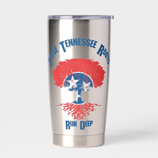 Tennessee Roots Flag Tree Geïsoleerde Drinkbeker (Links)