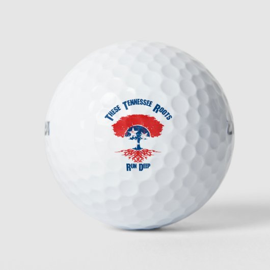 Tennessee Roots Flag Tree Golfballen (Voorkant)