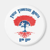 Tennessee Roots Flag Tree Magneet (Voorkant)