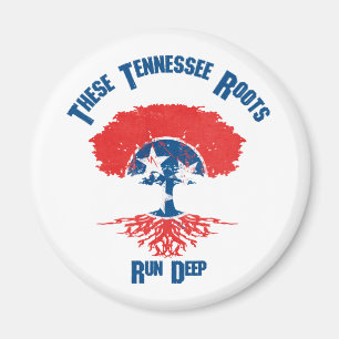 Tennessee Roots Flag Tree Magneet