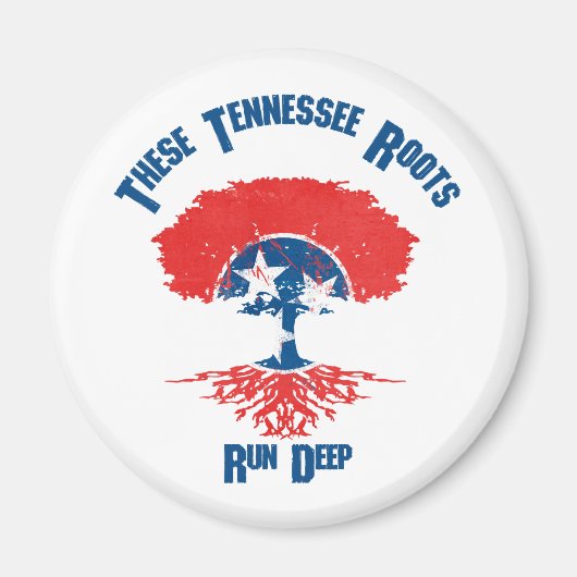 Tennessee Roots Flag Tree Magneet (Voorkant)