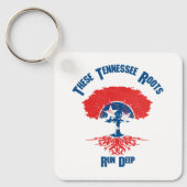 Tennessee Roots Flag Tree Sleutelhanger (Voorkant)