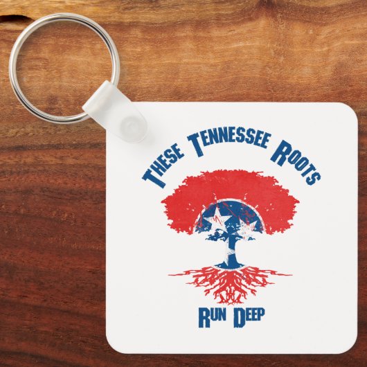 Tennessee Roots Flag Tree Sleutelhanger (Voorkant)