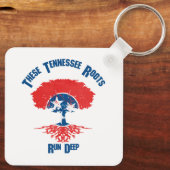 Tennessee Roots Flag Tree Sleutelhanger (Achterkant)