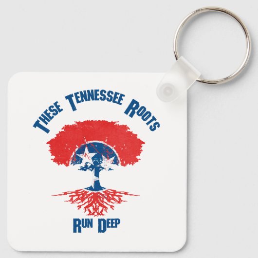 Tennessee Roots Flag Tree Sleutelhanger (Achterkant)