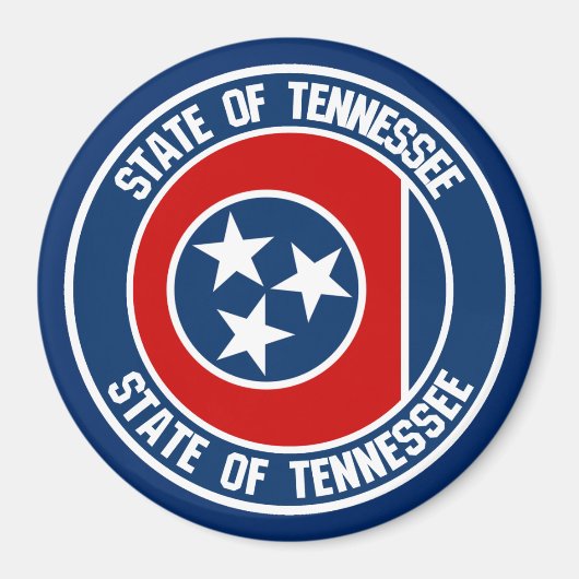 Tennessee Round Emblem Magneet (Voorkant)