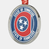 Tennessee Round Emblem Metalen Ornament (Links)