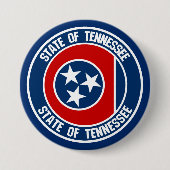 Tennessee Round Emblem Ronde Button 7,6 Cm (Voorkant)