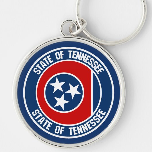 Tennessee Round Emblem Sleutelhanger (Voorkant)
