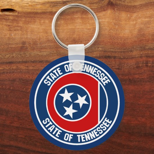 Tennessee Round Emblem Sleutelhanger (Voorkant)