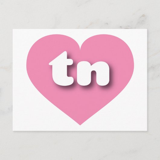 Tennessee roze hart - Ik hou van tint Briefkaart (Voorkant)