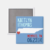 Tennessee Save the Date -  stad Magneet (Voorkant / Achterkant)