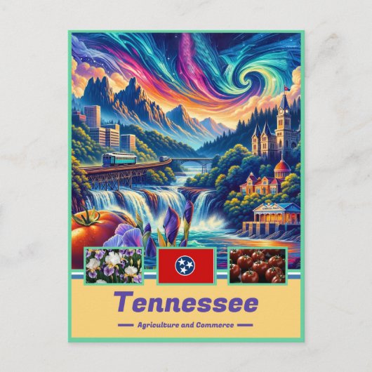 Tennessee Schatten Levendige oriëntatiepunten Briefkaart (Voorkant)