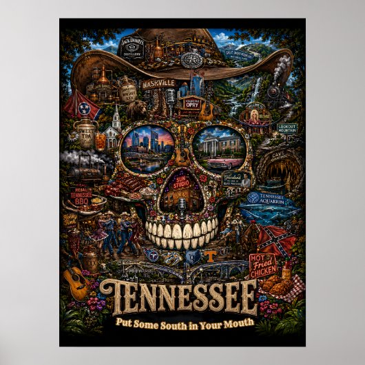 Tennessee Schedel Artprint | State of Mind Poster (Voorkant)