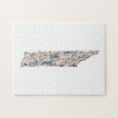 Tennessee Shaped Tennessean  Afbeelding Map Legpuzzel (Horizontaal)