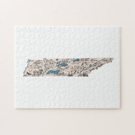 Tennessee Shaped Tennessean  Afbeelding Map Legpuzzel
