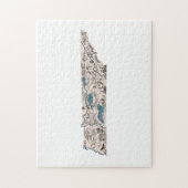 Tennessee Shaped Tennessean  Afbeelding Map Legpuzzel (Verticaal)