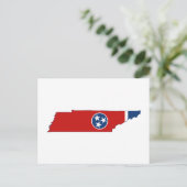 Tennessee Silhouette Map Shaped State Flag Briefkaart (Staand voorkant)