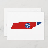 Tennessee Silhouette Map Shaped State Flag Briefkaart (Voorkant / Achterkant)