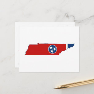 Tennessee Silhouette Map Shaped State Flag Briefkaart