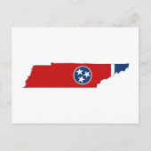 Tennessee Silhouette Map Shaped State Flag Briefkaart (Voorkant)