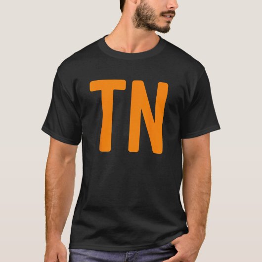 Tennessee Simple TN Oranje State Pride Fan T-shirt (Voorkant)