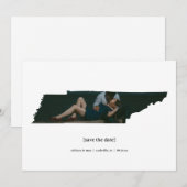 Tennessee Sla de datum fotokaart op Save The Date (Voorkant / Achterkant)
