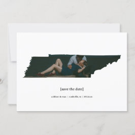 Tennessee Sla de datum fotokaart op Save The Date