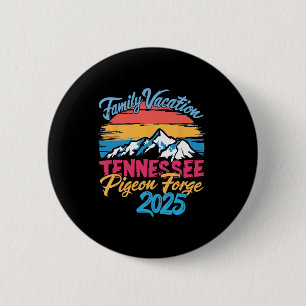 Tennessee Smoky Mountains Gezinsvakantie 2025 Vark Ronde Button 5,7 Cm