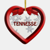 Tennessee Snowflake Heart kerstversiering Keramisch Ornament (Voorkant)