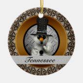 Tennessee Snowman kerstversiering Keramisch Ornament (Voorkant)
