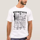 Tennessee Souvenir Memphis City Street Map T-shirt (Voorkant)